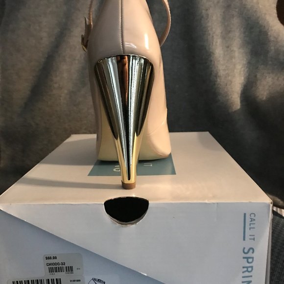 Spring pumps with gold heel (7 1/2) - Picture 3 of 3